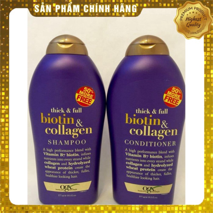 💖💖💖Cặp Dầu Gội BIOTIN Tím BỘ DẦU GỘI 577ML + Xả 577ML BIOTIN💖💖💖