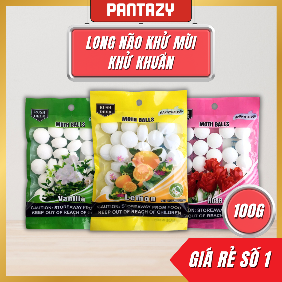 Long não khử mùi , hương thơm 100g (hương Hồng, Lavender, Chanh, Vani)