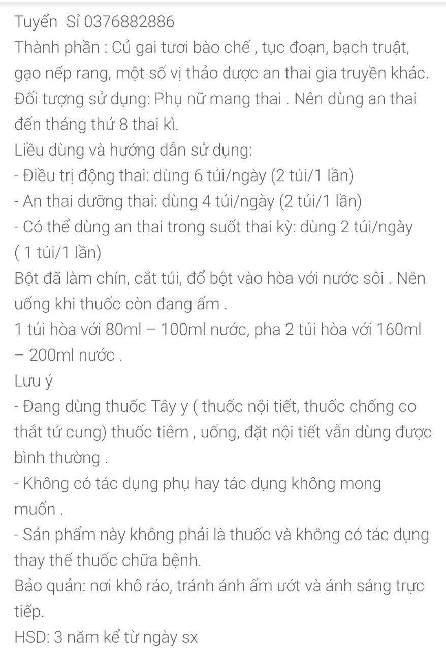 TRÀ THẢO DƯỢC CỦ GAI AN THÁI PHƯƠNG