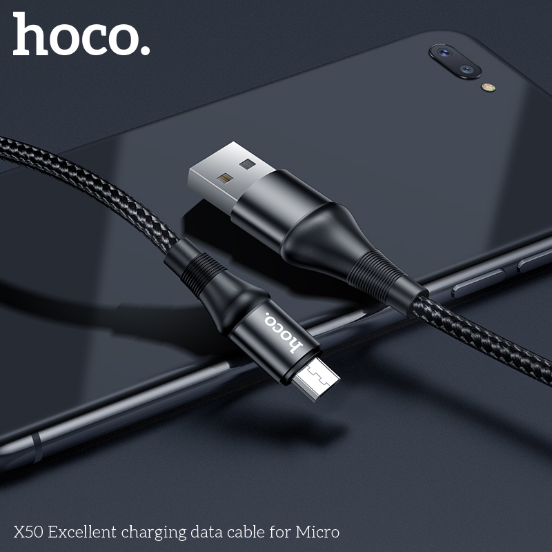 Cáp Sạc Cho Samsung, Xiaomi, Oppo, Android,... Hoco X50 Micro-USB, Cáp Dây Dù Siêu Bền [CHÍNH HÃNG]