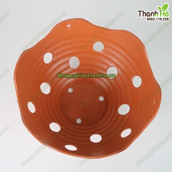 Giỏ trồng lan giả gốm phi 23cm