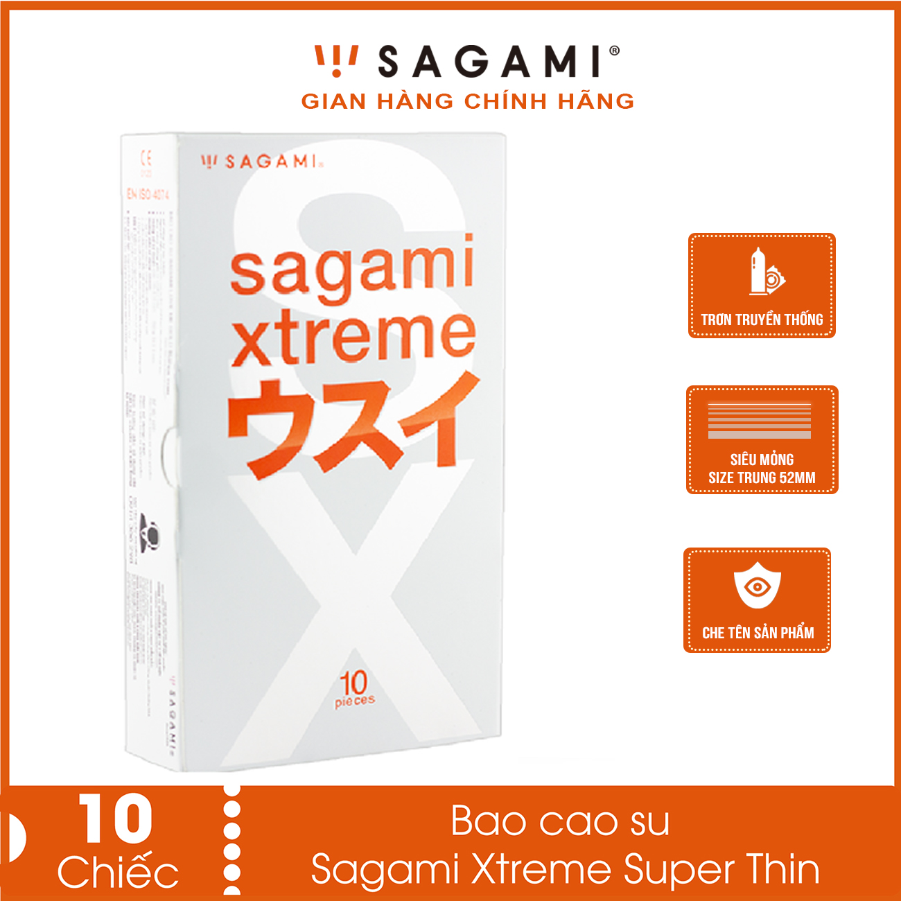 Sagami extra thin condom - 10pcs