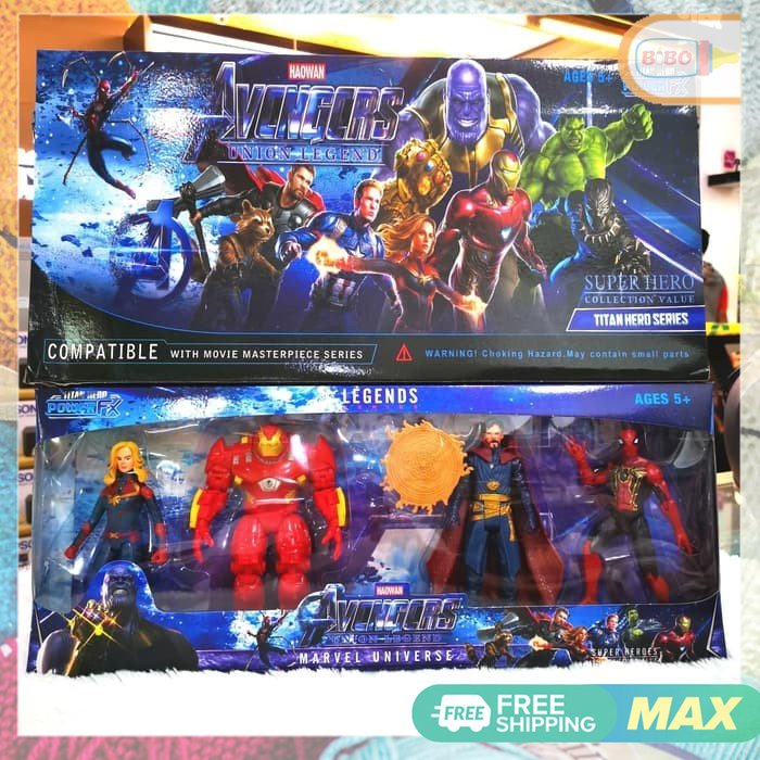 Bộ 4 siêu anh hùng Avengers 15cm