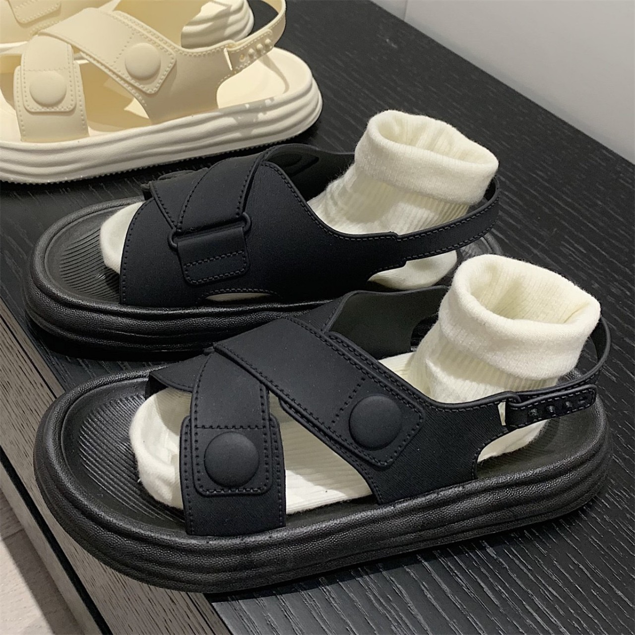 giày s35 dép sandal quay chéo 2020