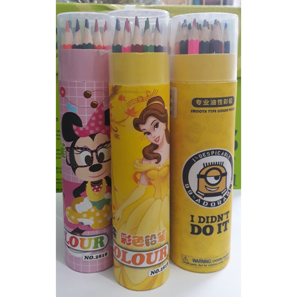 Hộp bút chì 12 màu,18 màu,24 màu [HOT]