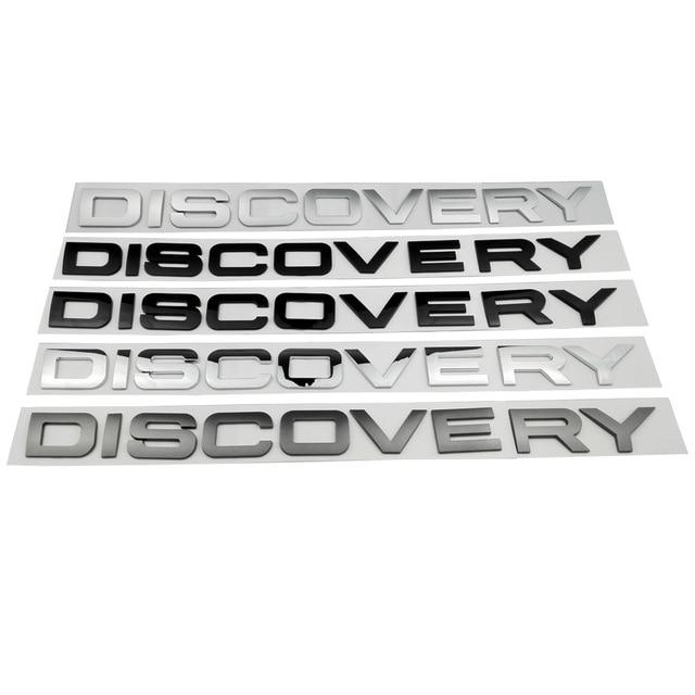 Tem dán oto chữ Discovery 3D nổi mạ bạc