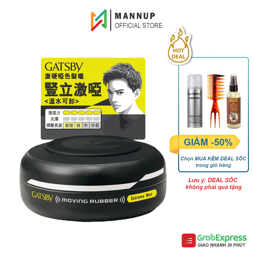 Sáp Vuốt Tóc Nam Gatsby Wax Moving Rubber 80g