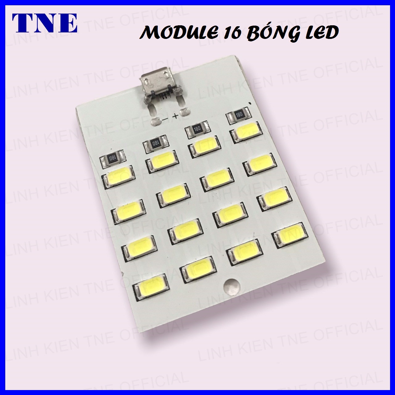 Module 16 bóng LED siêu sáng nguồn micrco USB