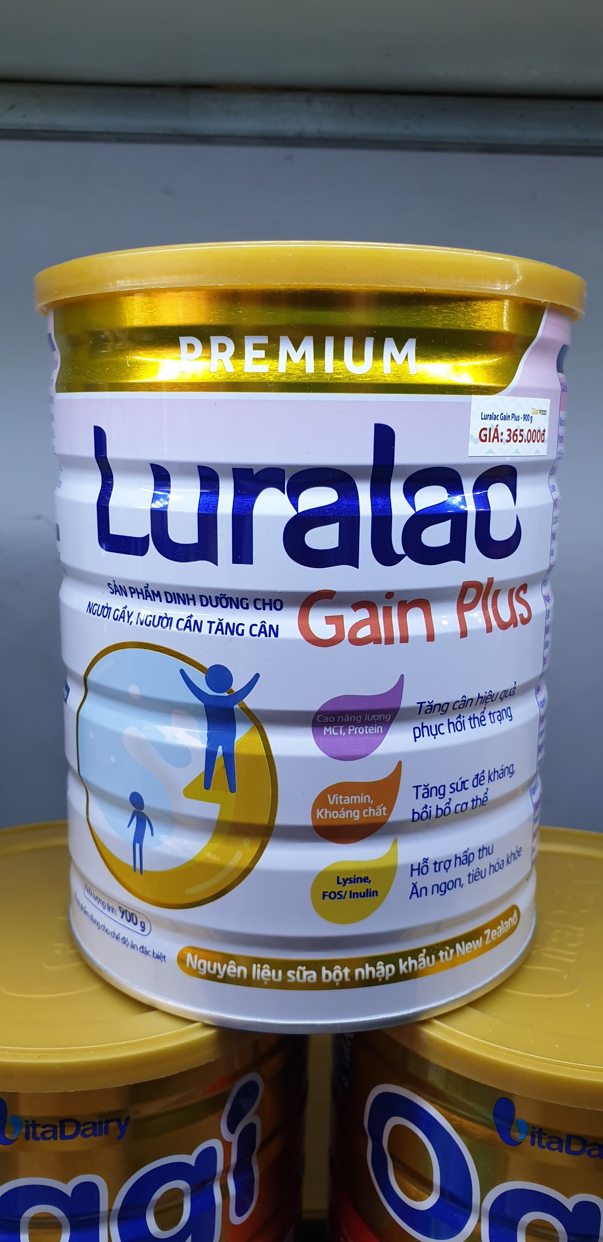 Sữa Luralac Gain Plus Dành cho người gầy (900g)