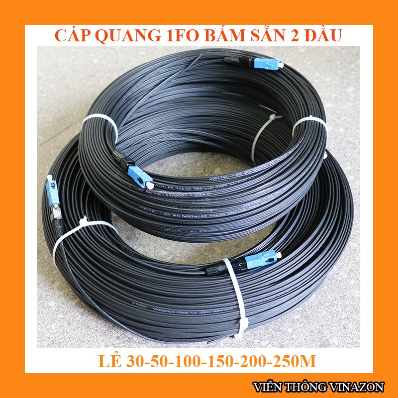 200m cáp quang 1fo bọc chặt có sợi gia cường