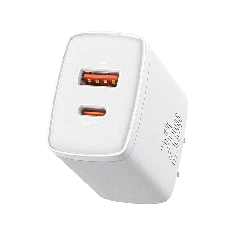 Củ sạc nhanh Baseus Compact Quick Charger PD 20W ( USB + Type C Dual Port, QC 3.0 Multi Quick Charge Support ) chân cắm US