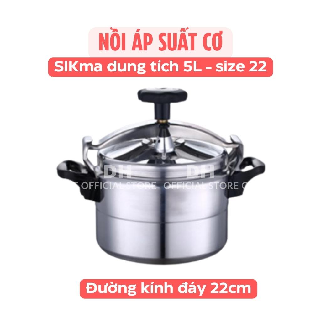 Nồi áp suất đa năng Sikma vỏ trắng bạc cao cấp, nồi hầm xương, nồi hầm canh mini tiện dụng