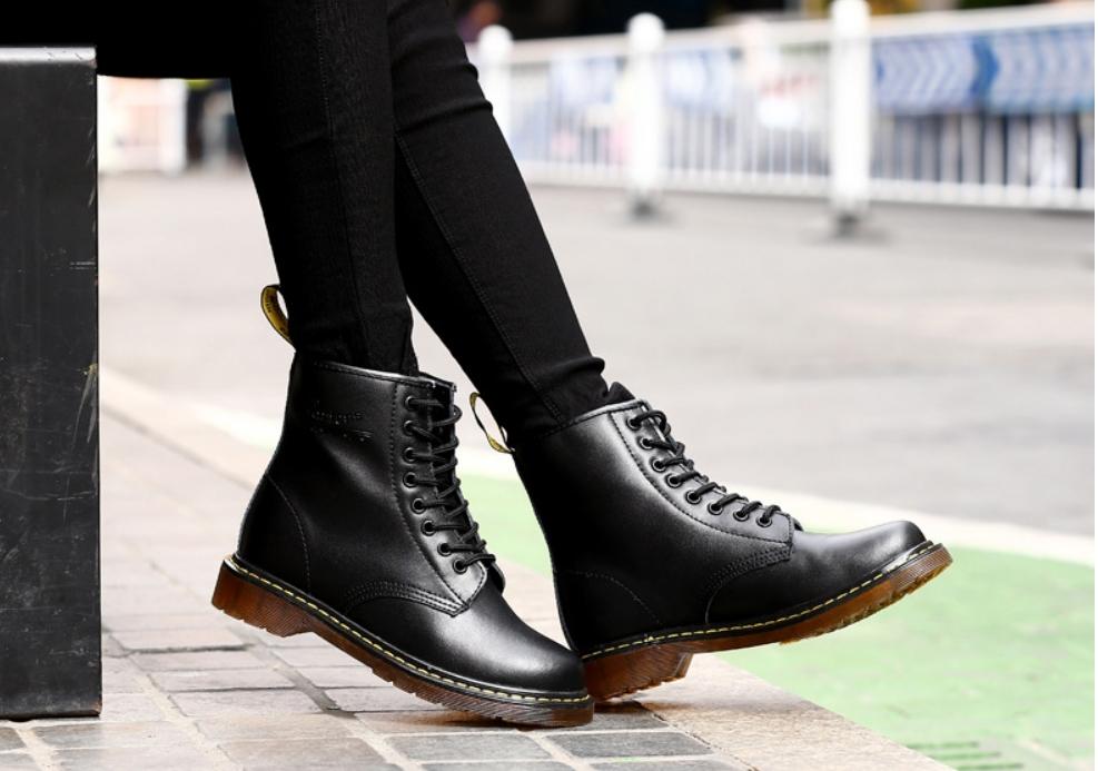 Giày Bốt Cổ Cao Dr Marten Nam Nữ Da Bò Cao Cấp G2D