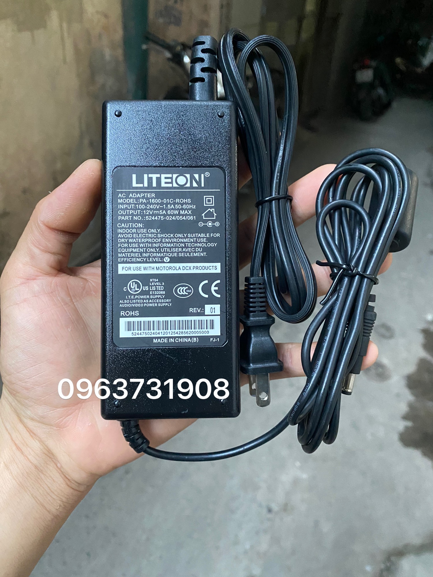 Dây nguồn 12v 5a nguyên bản Liteon cung cấp