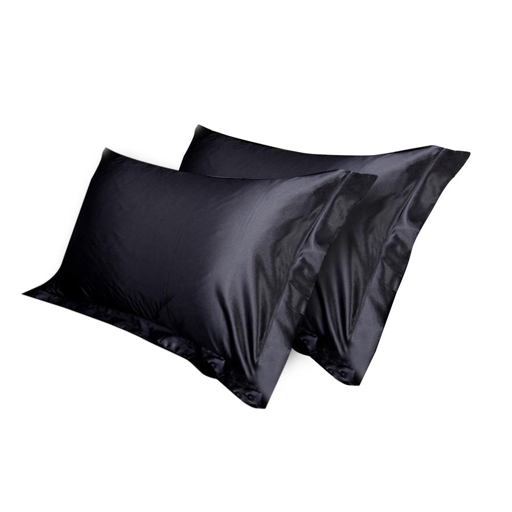 [HCM]Bộ Ga Gối Phi Lụa Cao Cấp 4 Món Lan Pham Bedding Màu Đen