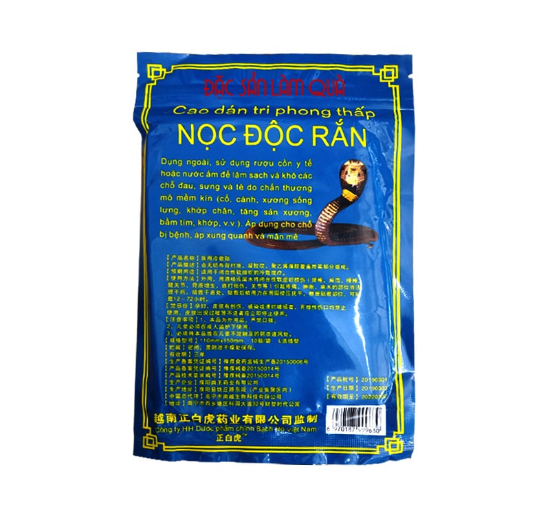 Combo 10 Miếng Cao Dán Phong Thấp Nọc Độc Rắn - Miếng Dán Thảo Dược Nọc Độc Rắn