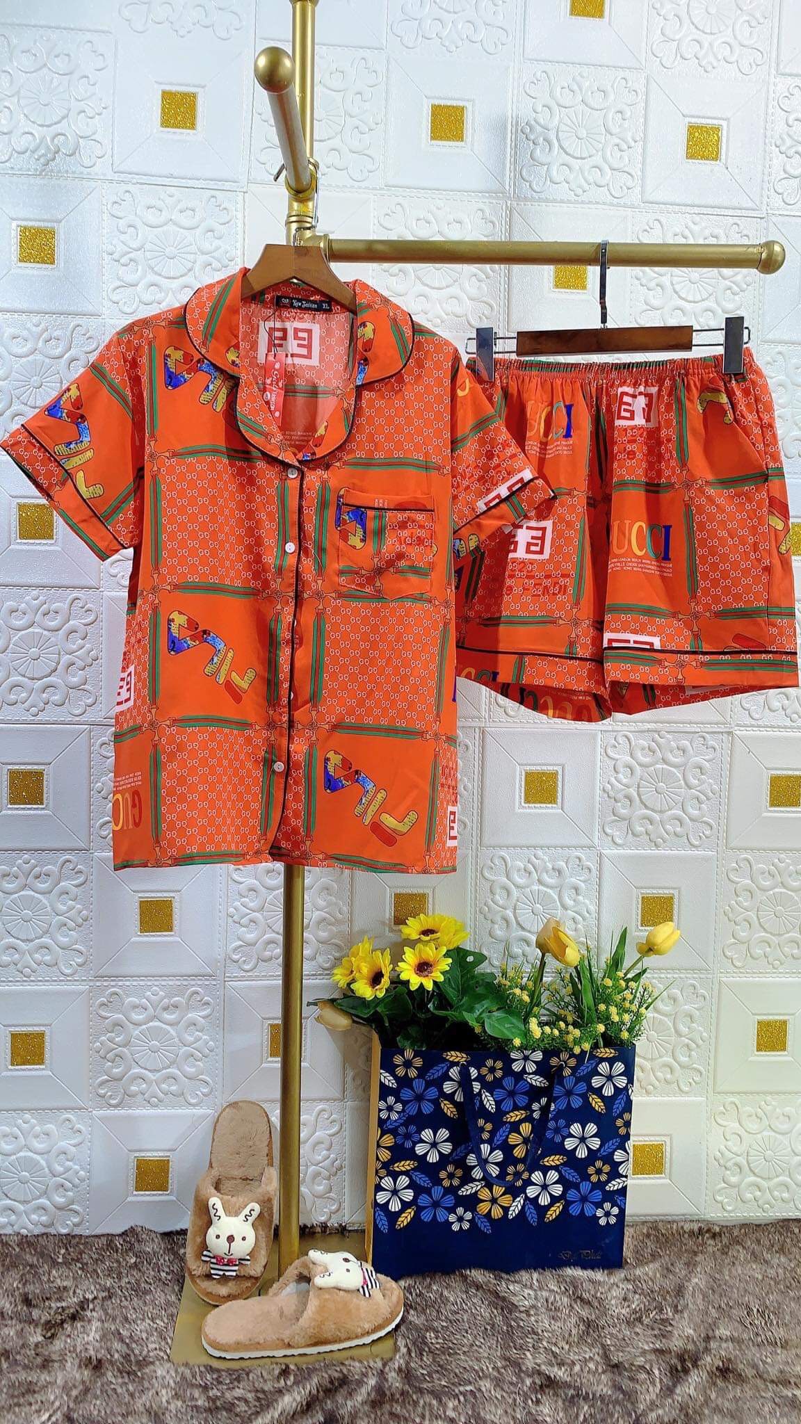 (65-80kg) Đồ bộ đùi pijama/pizama BIGSIZE LỤA TNQN. tigger -FF - chuột mickey - chiếc lá
