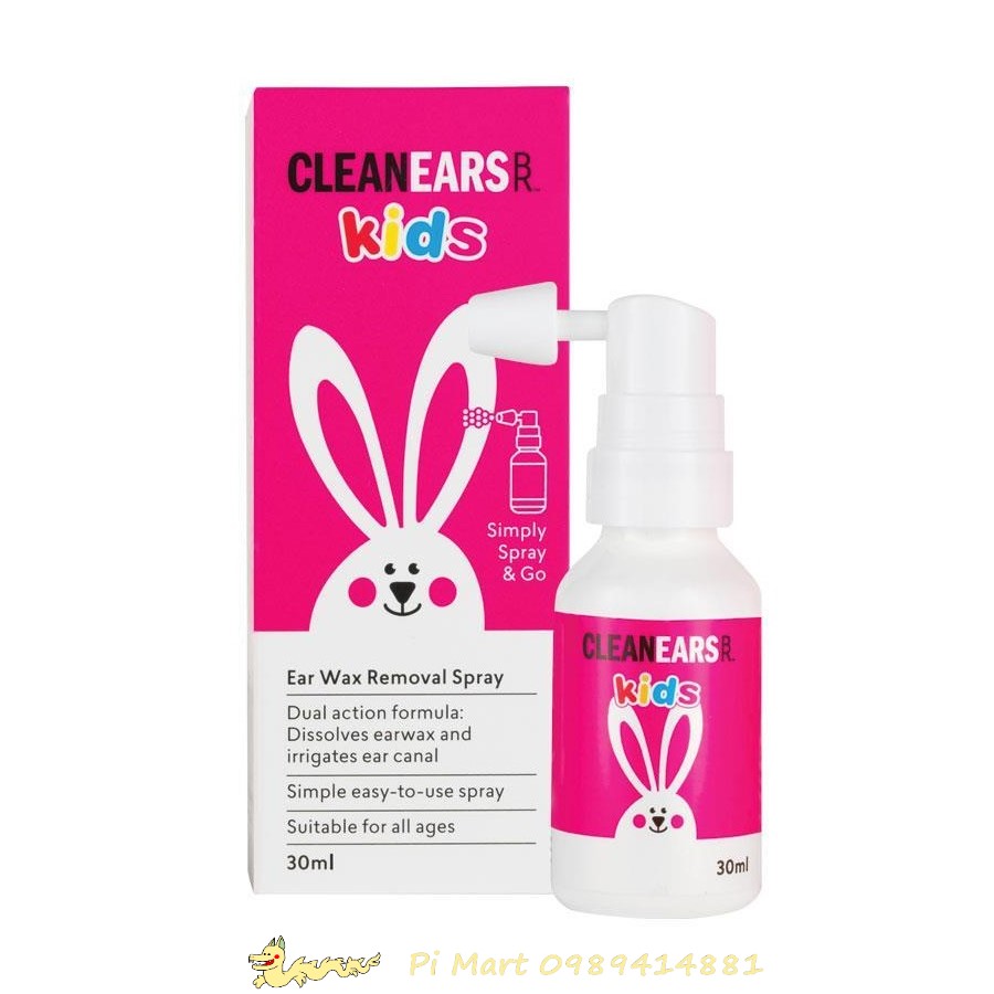 Xịt tan ráy tai Clean Ears Kids 30ml
