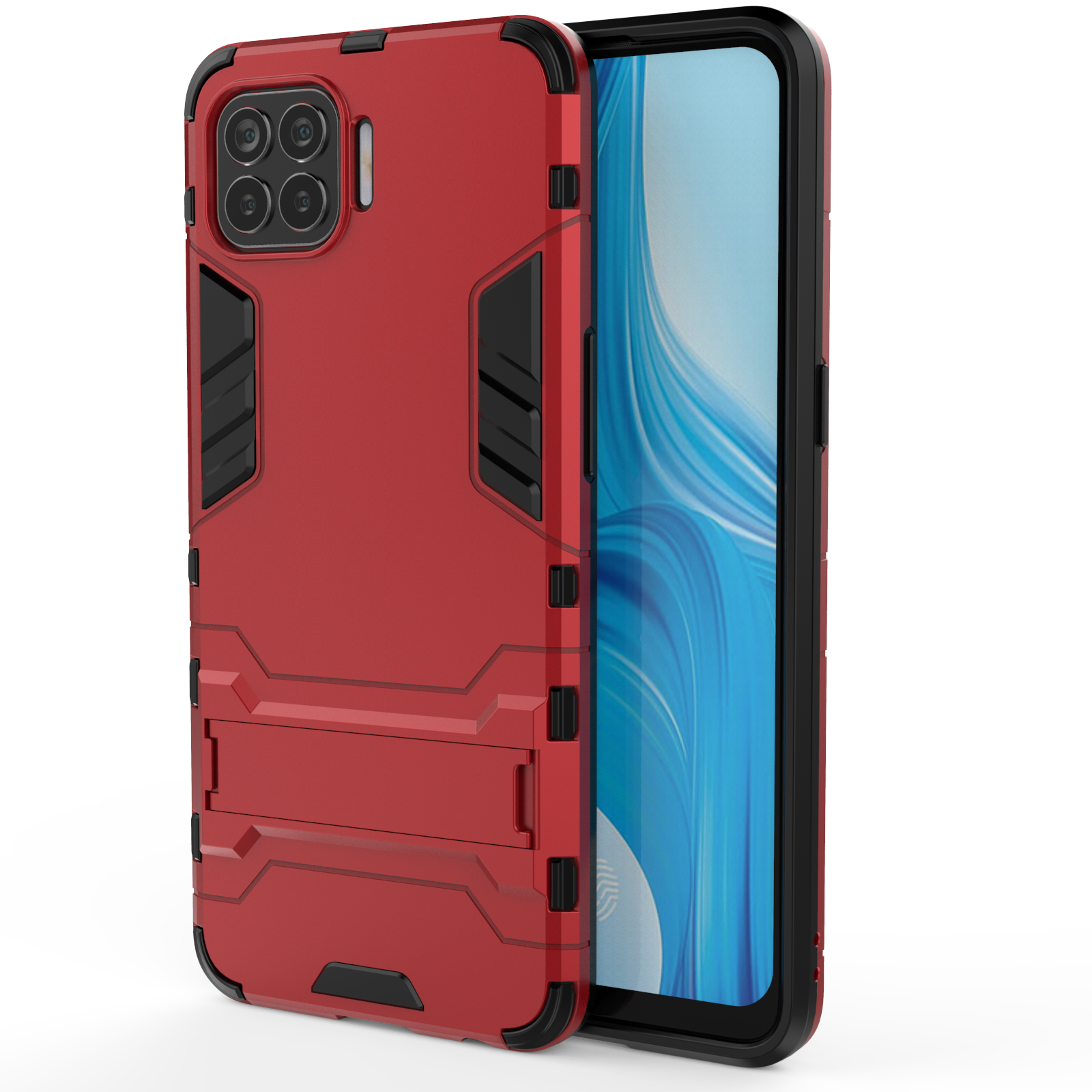 Ốp lưng Oppo A93 chống sốc Iron Man cao cấp giá đỡ xem phim