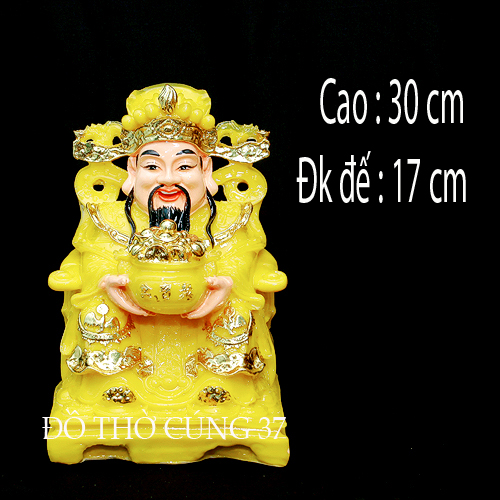 Tượng ông thần tiền màu vàng