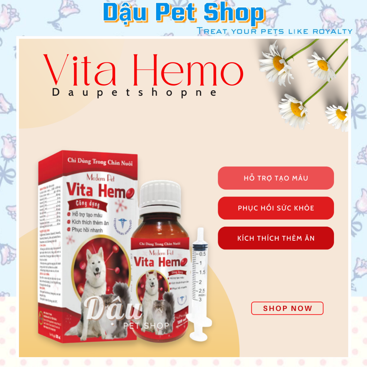 [HCM]Thực phẩm bổ máu Vita Hemo- Kích thích ăn uống cho chó mèo đa dạng mẫu mã chất lượng sản phẩm đảm bảo và cam kết hàng đúng như mô tả