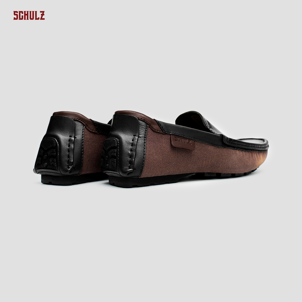 Giày Da Loafer Phối Vải Schulz L1-III19DEN