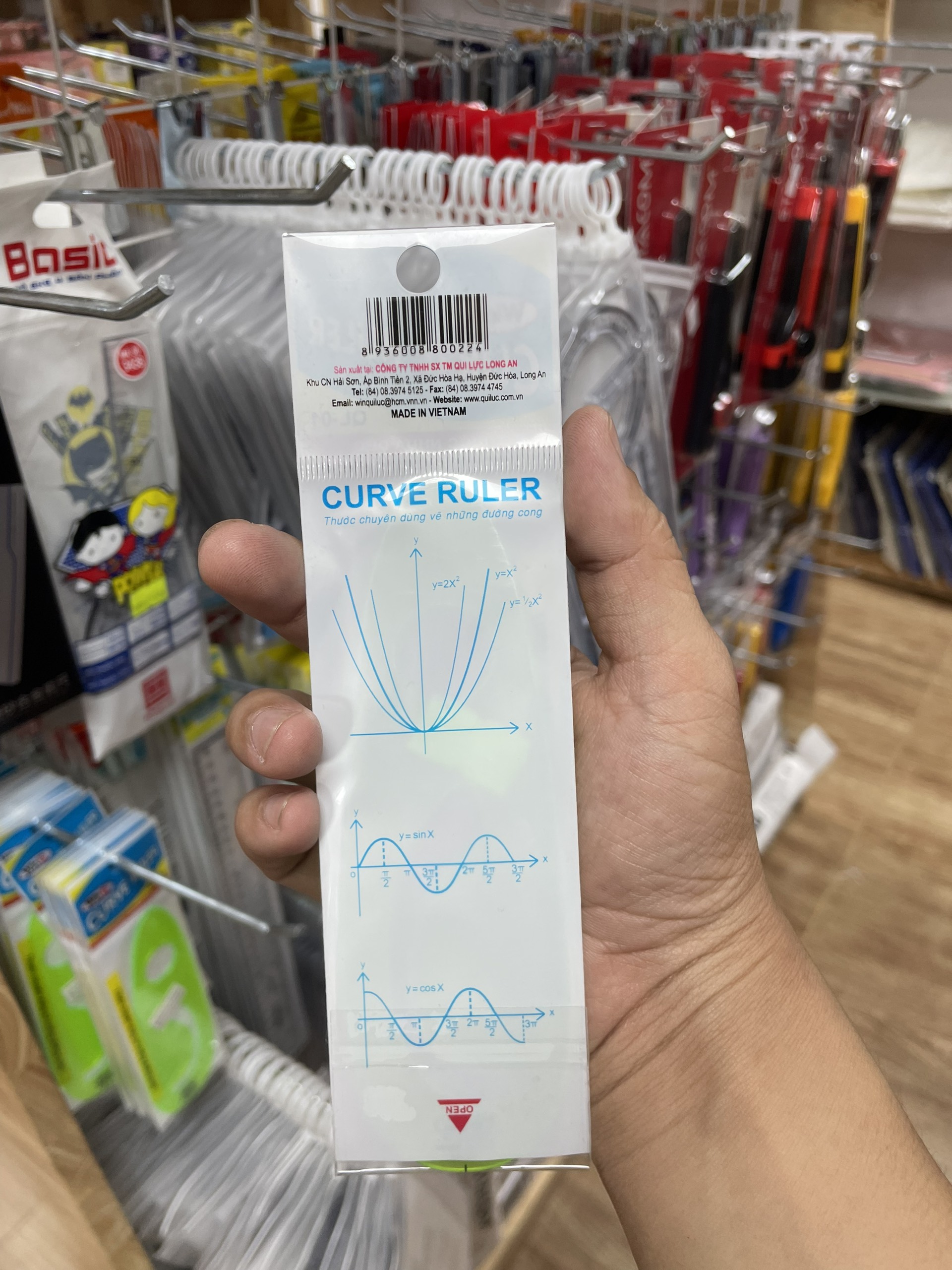 Combo 5 Cây Thước kẻ nhựa dẻo parabol WinQ QL-01