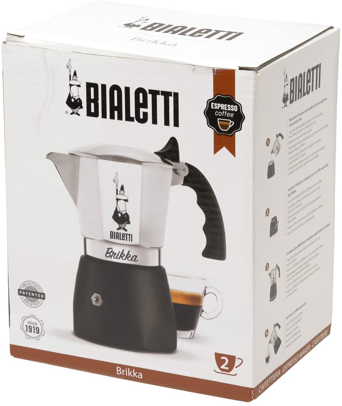 Ấm Nấu Cà Phê Bialetti Moka Pot Brikka 2-4 Cup