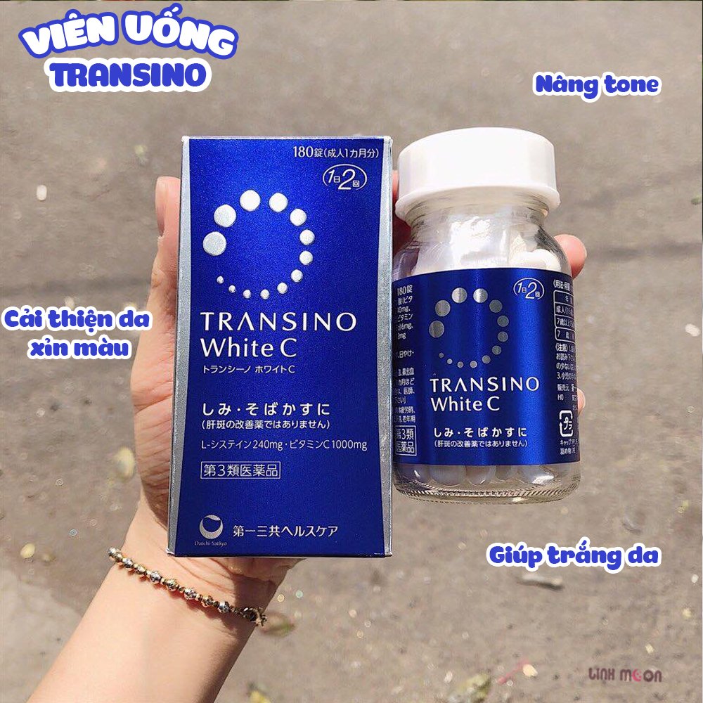 VIÊN UỐNG TRANSINO WHITE C CLEAR XANH