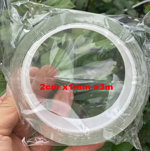 Băng keo 2 mặt dính nano siêu dính siêu dẻo 10m 5m 3m 1m dày 1mm,2mm