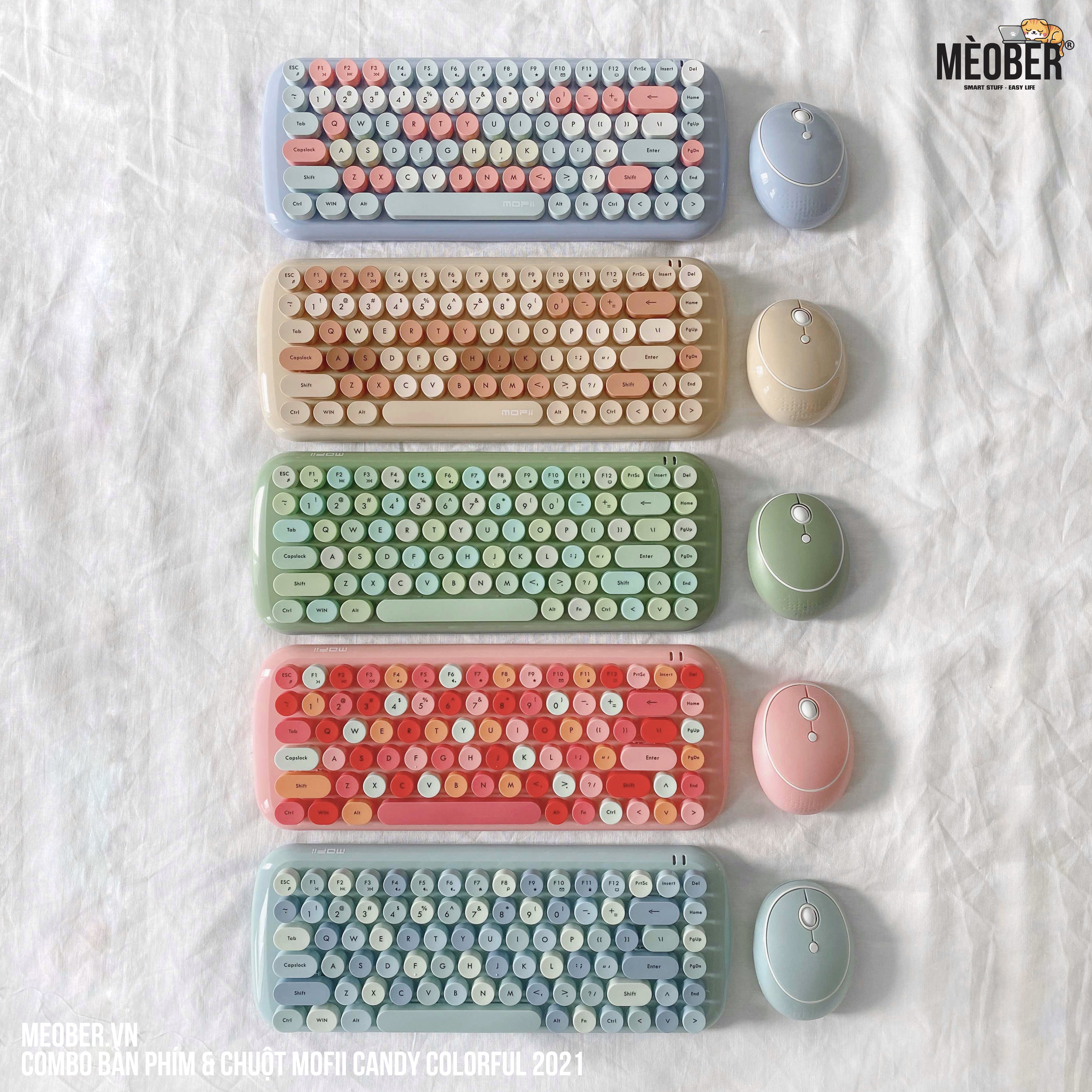 Bộ bàn phím giả cơ & chuột MOFII Candy Basic