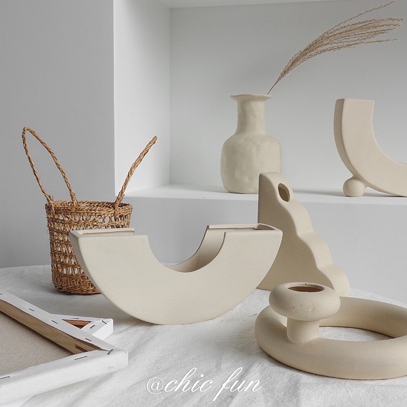 bình gốm nguyên thủy chụp ảnh decor