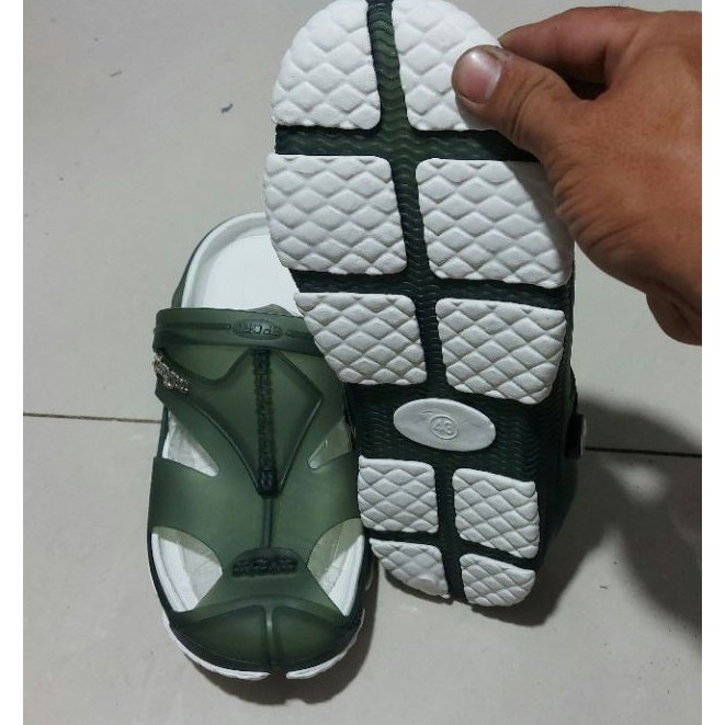[HCM]Dép nhựa dẻo bít mũi nam đế êm chân 2 lớp