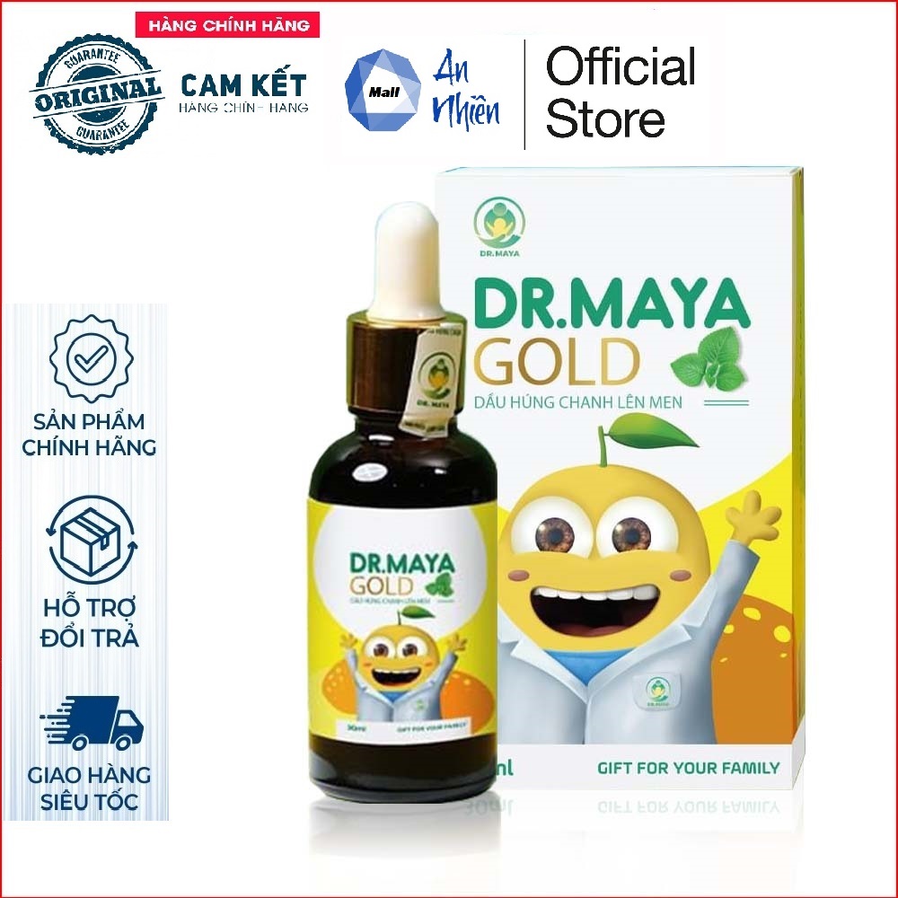 Dầu húng chanh lên men dr.maya gold chai 30ml - mẫu mới