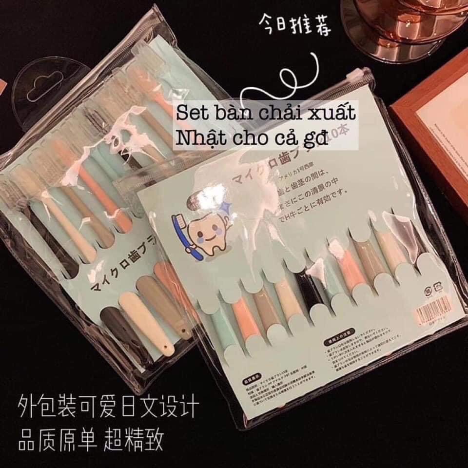 SET 10 BÀN CHẢI ĐÁNH RĂNG XUẤT NHẬT