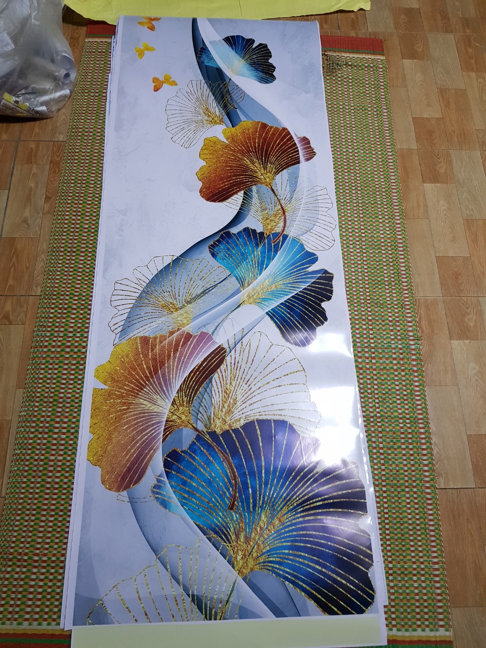 Decal dán trang trí tủ lạnh  - mẫu 3D sang trọng