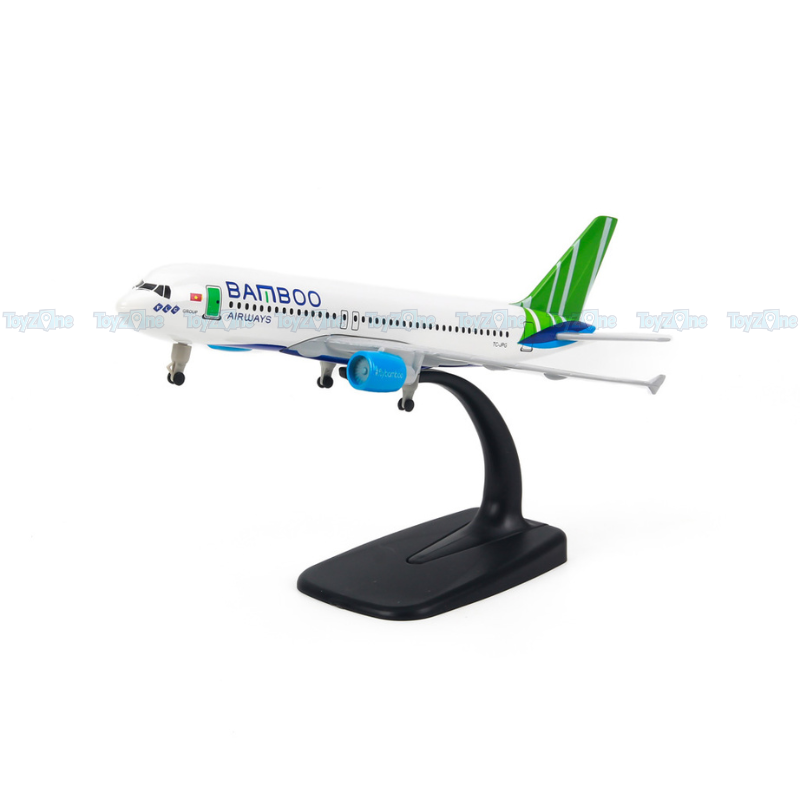 Mô hình máy bay Bamboo Airways Airbus A320 20cm Everfly