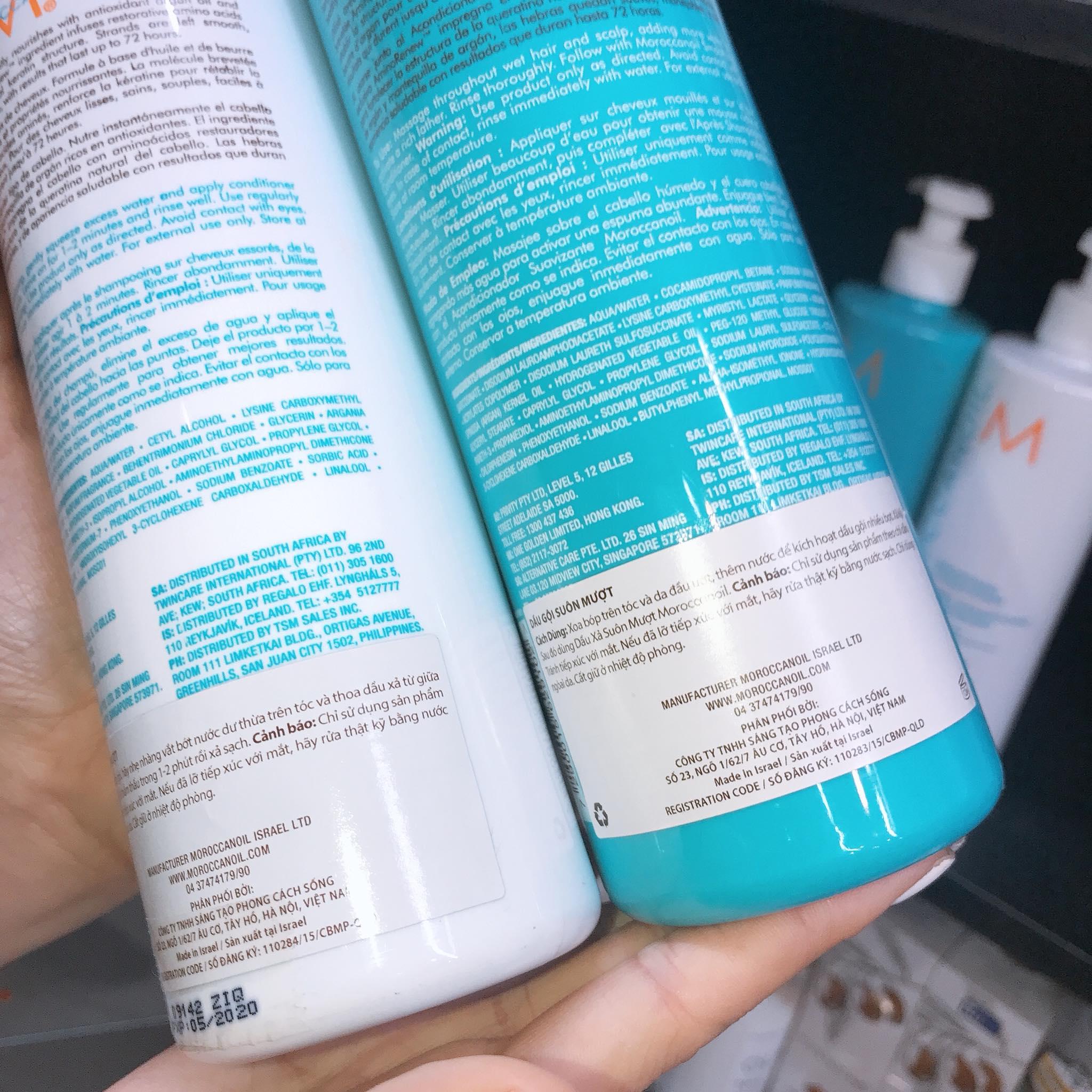 [HCM]Dầu gội xả suôn mượt Smooth Moroccanoil 500mlx2