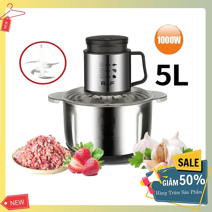 Máy xay thịt cá 5l đa năng 1000w sokany - xay tỏi ới, rau củ quả