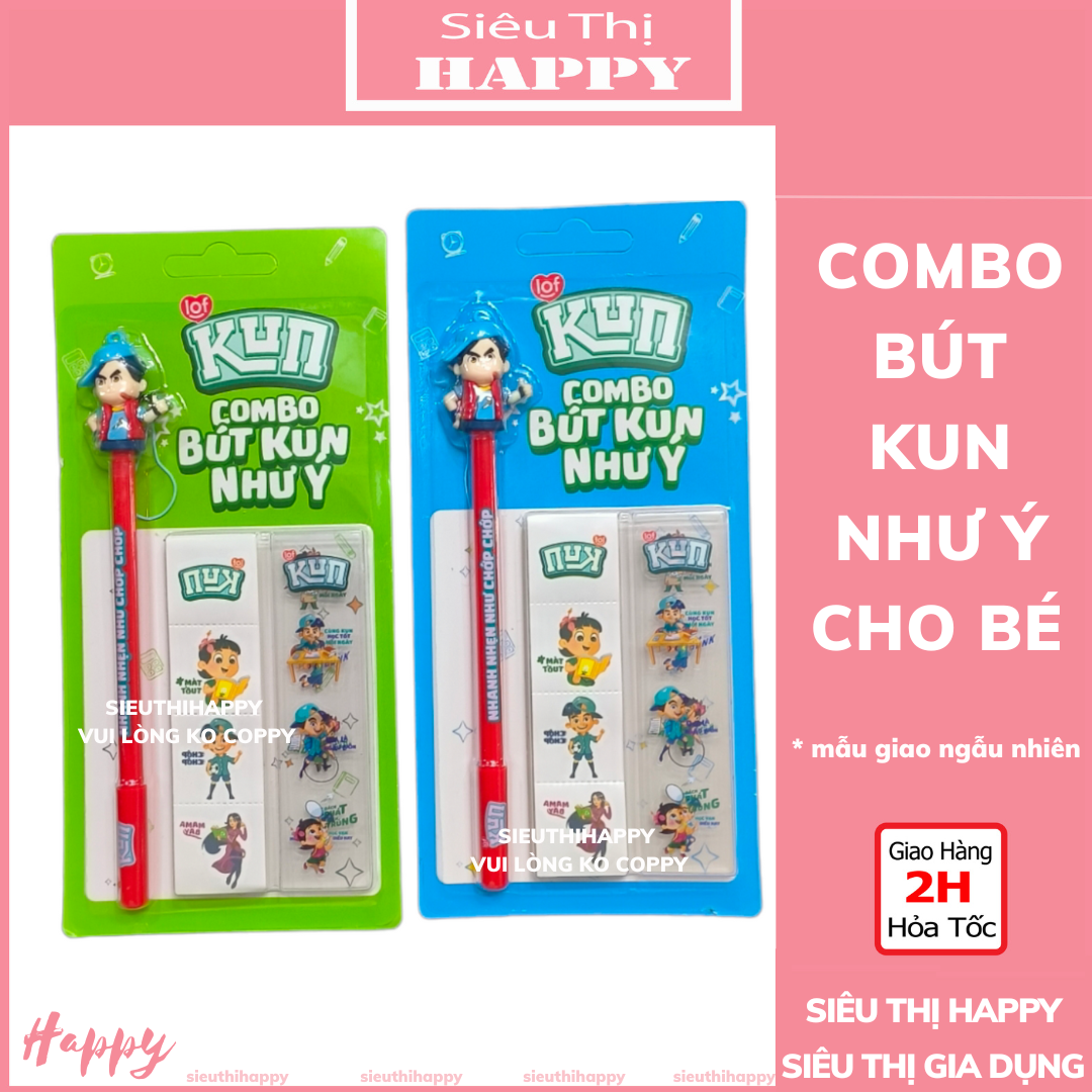 Combo Bút Kun Như Ý ChiBi - Quà Tặng Sữa Kun.