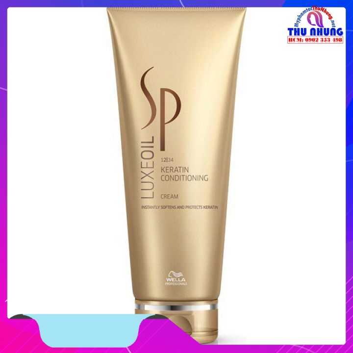 Dầu xả SP Wella Luxe Oil Keratin conditioning siêu mượt cho tóc hư tổn 200ml