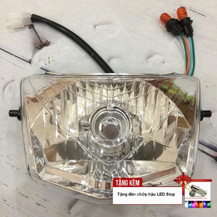 [SIÊU BÃO]Đầu đèn pha xe wave Alpha, RS bóng tròn siêu sáng G421 - TẶNG KÈM ĐÈN CHỚP HẬU LED STOP