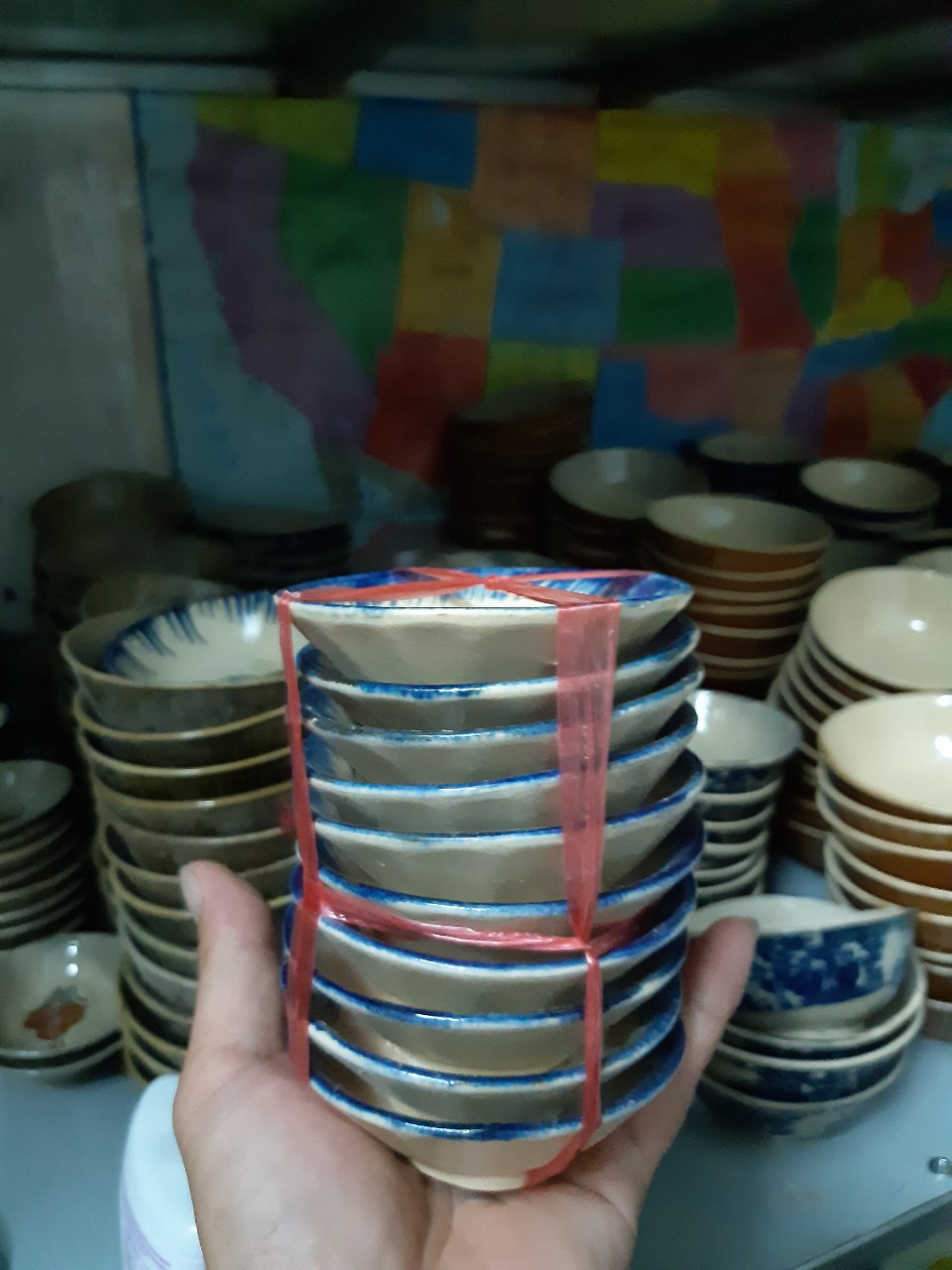 Chén nước chấm hoa mai, bánh bèo 30 cái ( chén lán )