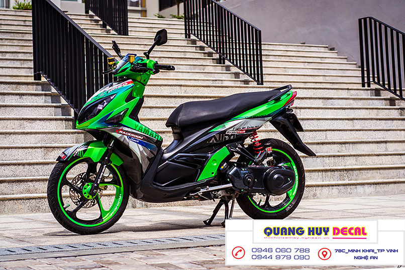 Tem trùm Nouvo đen xanh lá - Độ dán team trùm decal xe máy Nouvo đen xanh lá - Team trùm decal xe máy Nouvo rẻ đẹp và chất