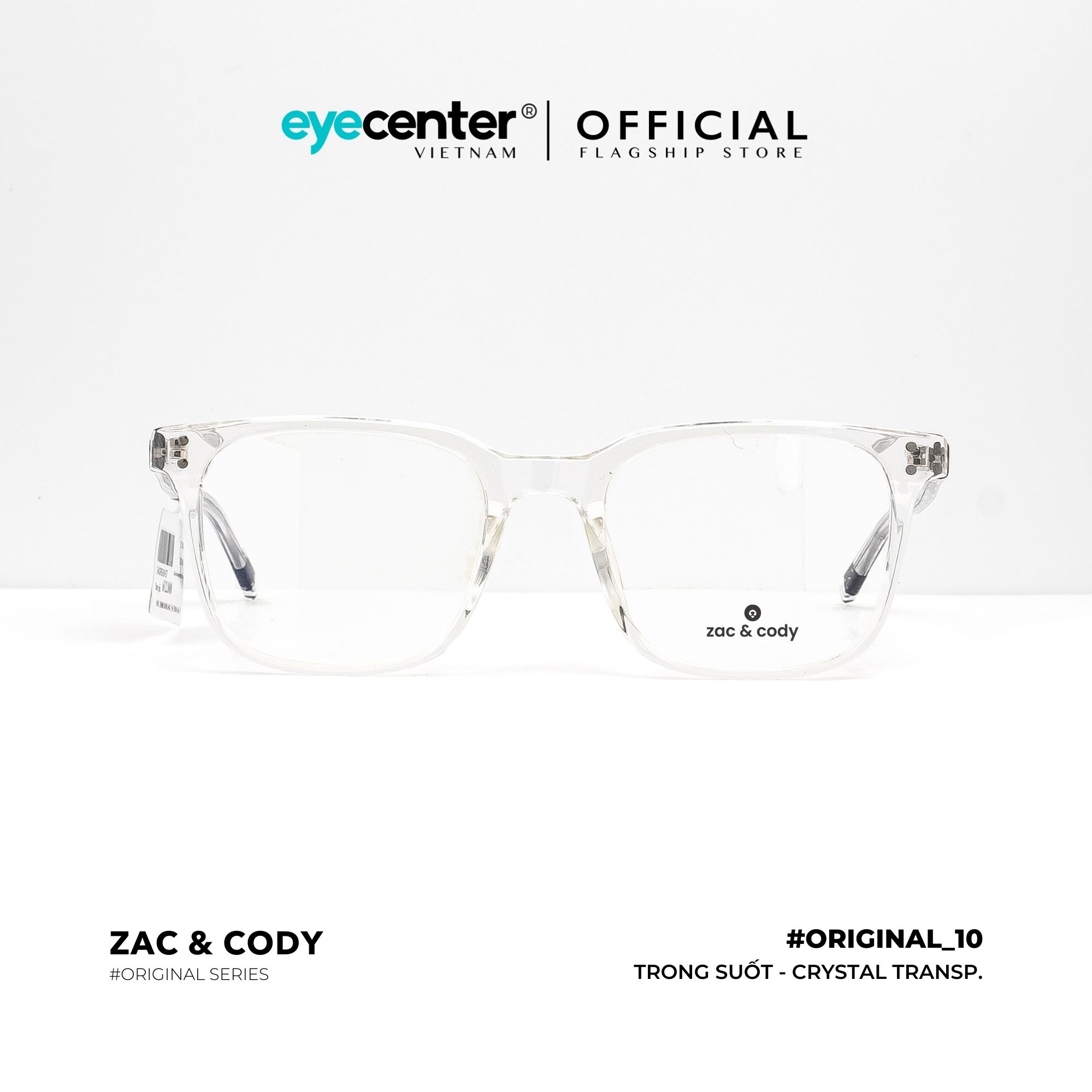 Gọng kính cận nam nữ chính hãng ZAC & CODY B10 lõi thép chống gãy cao cấp nhập khẩu by Eye Center Vietnam