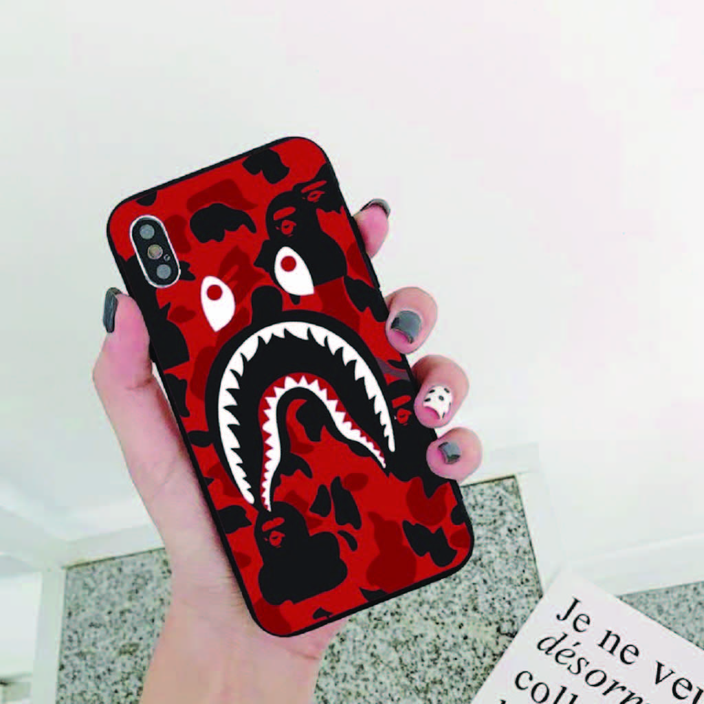 Ốp Lưng Iphone ⚡ Ốp Lưng Điện Thoại Iphone Bape Cá Mập ⚡ Full Các Dòng Iphone