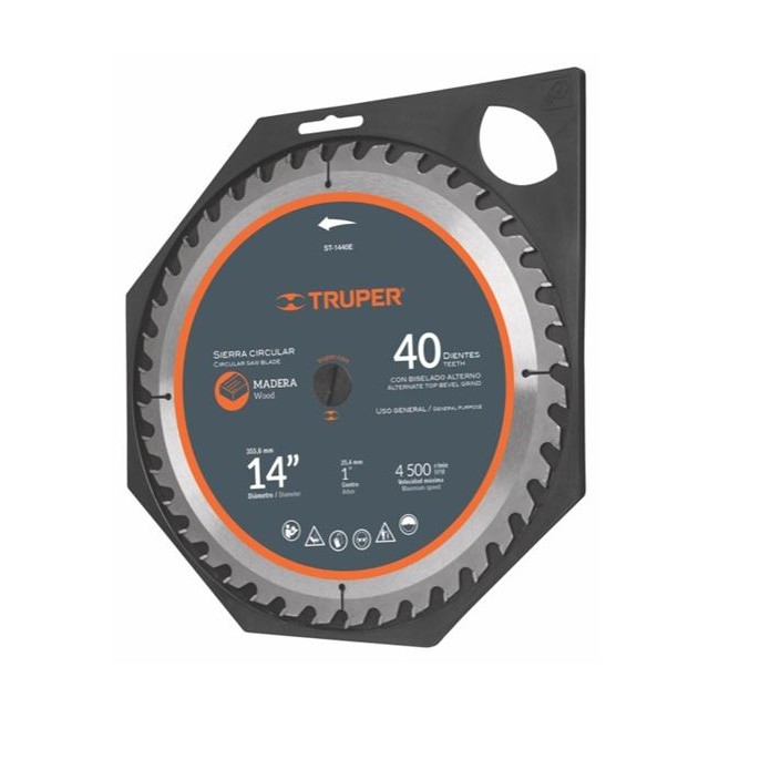 Lưỡi cưa gỗ 355mm x 40T Truper 18322