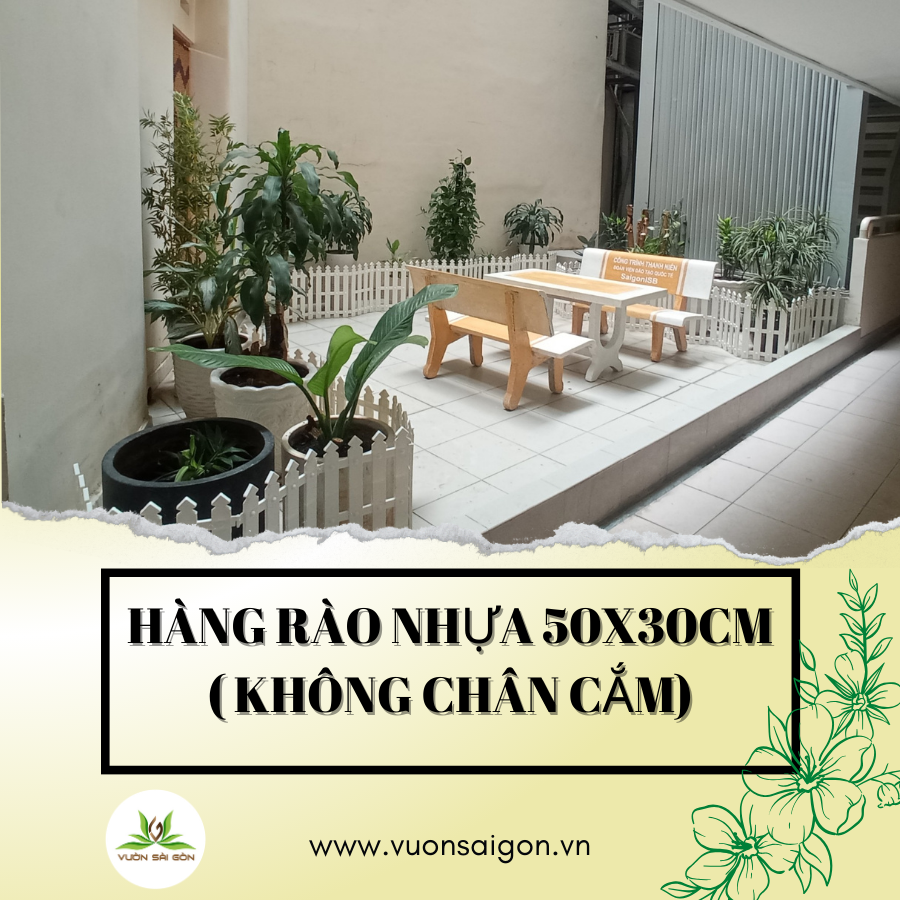 Combo 10 miếng hàng rào (cao 50cm x dài 30cm) trang trí Noel, trang trí sân vườn (Vườn Sài Gòn - Vuon Sai Gon)