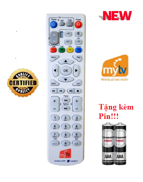 Điều khiển đầu thu MyTV- Hàng tốt 100% Tặng kèm Pin