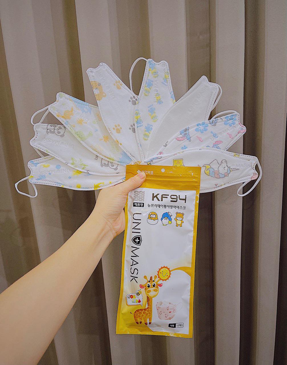 [ Combo 50c ] Khẩu trang KF94 Trẻ em Unimask (4-8 tuổi )